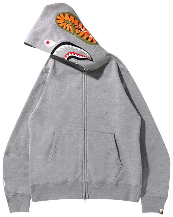 BAPE Shark Full Zip Hoodie 'Grey'