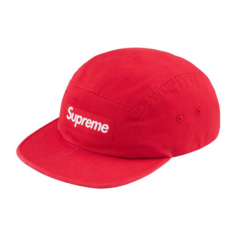 Supreme Washed Chino Twill Camp Cap 'Red'