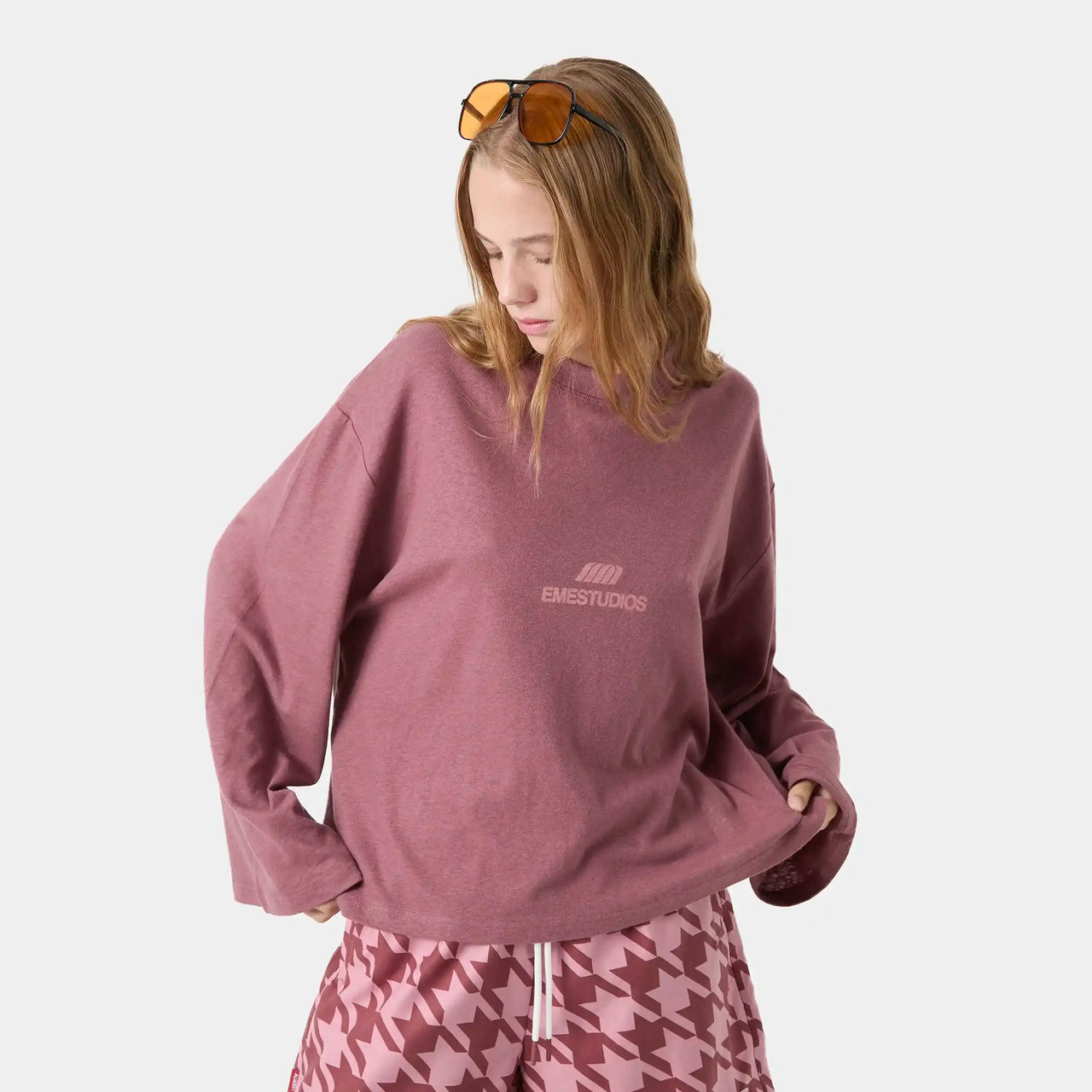 Eme Studios Cotten Burgundy Long Sleeve