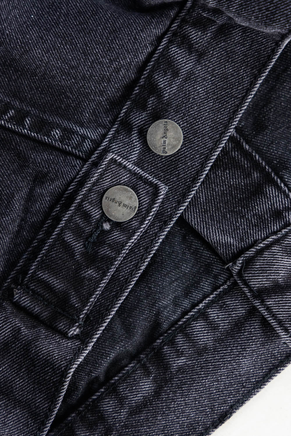 Palm Angels Washed Denim Trucker Jacket 'Grey' – Tenisshop.la