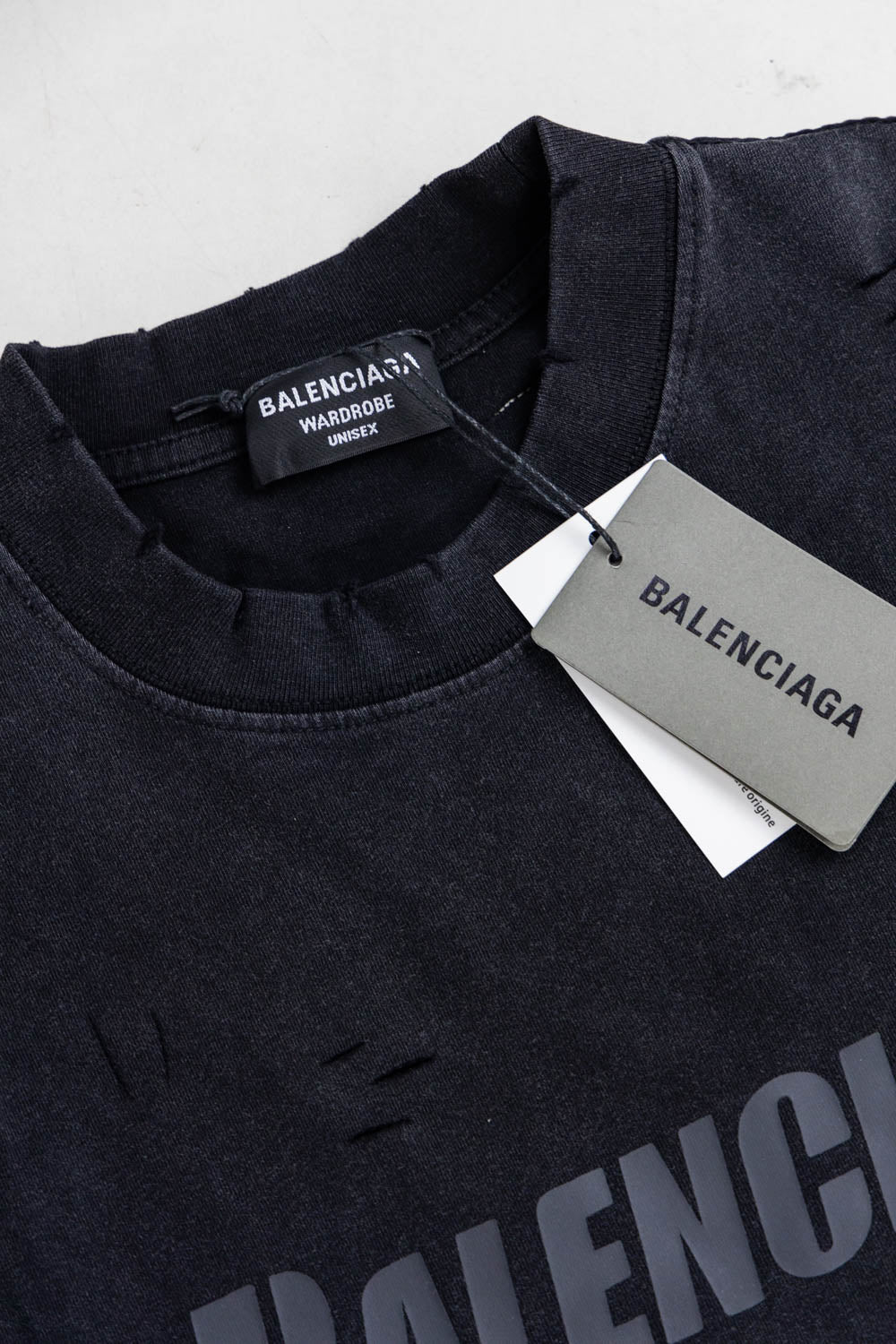 Balenciaga Caps Destroyed Flatground T-shirt Black – hypesjo