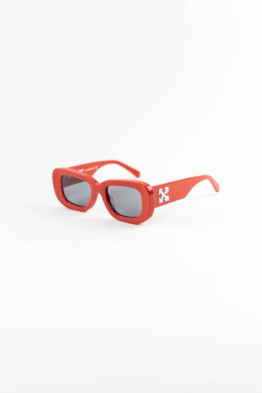 Off-White Carrara 50MM Oval Sunglasses Red