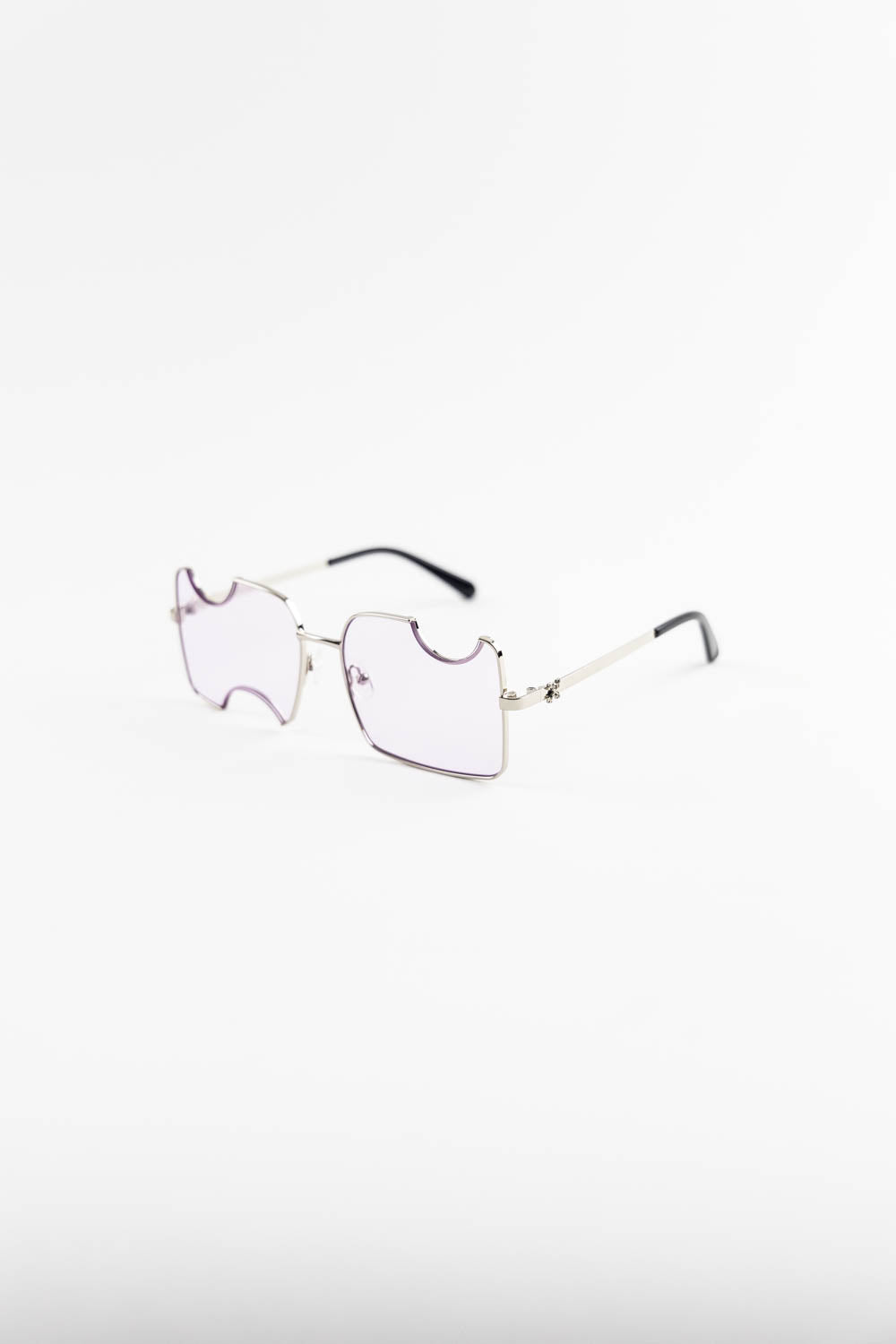 Off-White Cady cut-out rectangular-frame sunglasses Purple