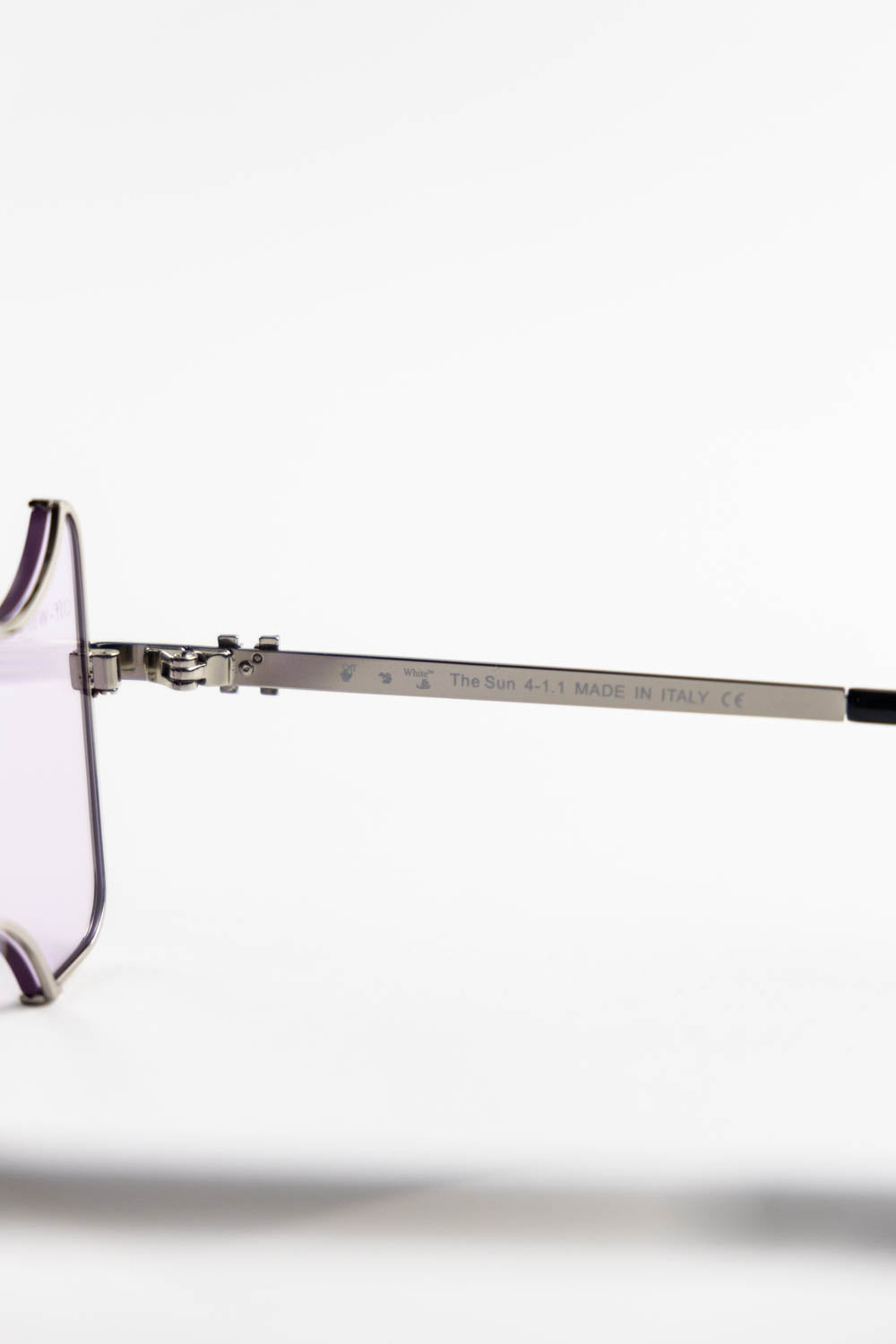 Off-White Cady cut-out rectangular-frame sunglasses Purple